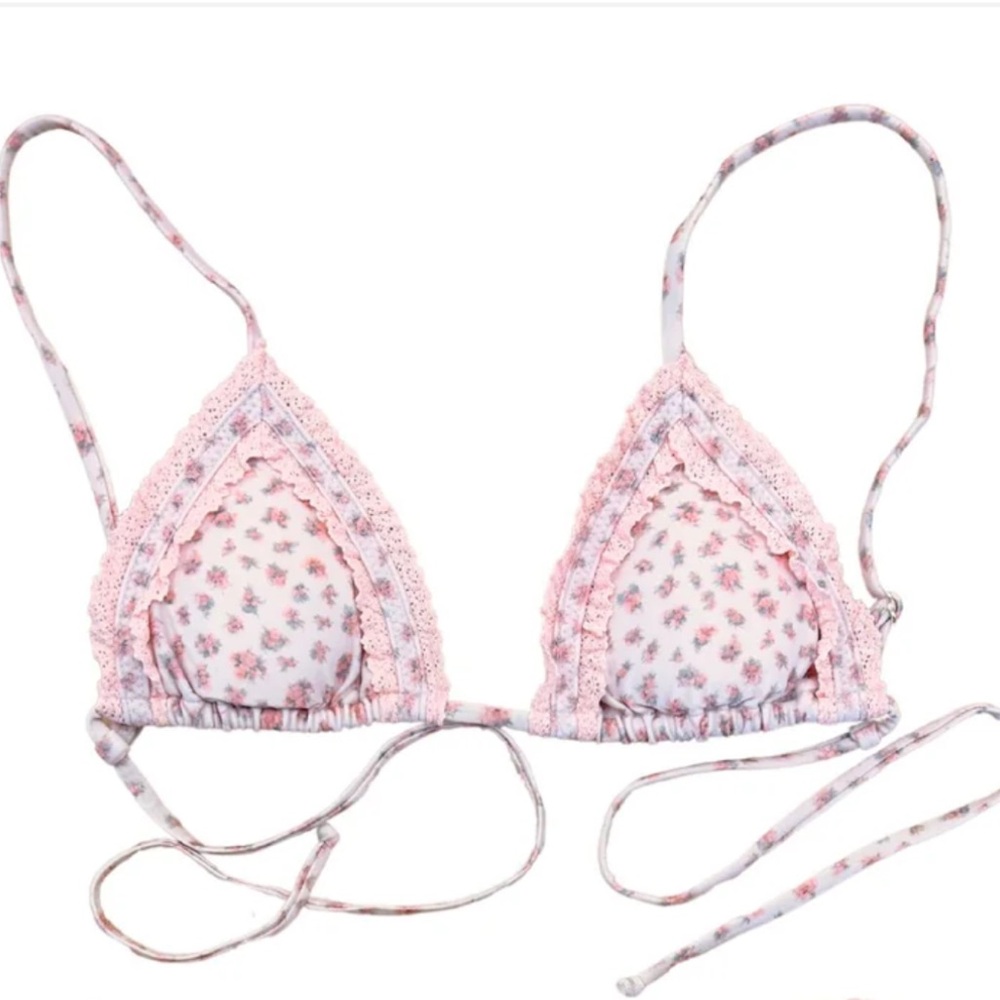 NWT Honey Glaze Strawberry Milk Mob Bikini TOP